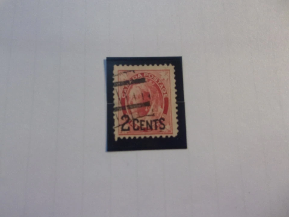 Canadá usado, edición de 1899, Scott #87, 2 centavos en 3 centavos, (hoja) reina Victoria, Foto 1 de 1