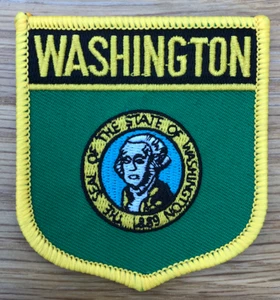 WASHINGTON WA US State USA Shield Flag Embroidered PATCH P1 - Picture 1 of 1