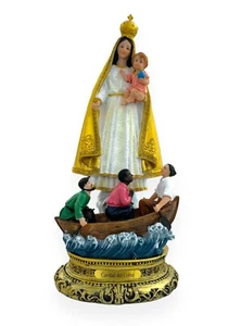 Imagen Estatua Virgen Caridad de Cobre Our Lady of Charity 13" Gold Tone Statue - Picture 1 of 4