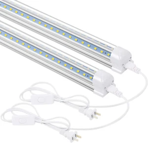 2Pack T8 2FT LED Integrated Tube Light Bulb 20W 6500K 2FT LED Shop Light Fixture - Picture 1 of 9