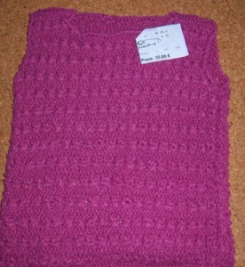 Damenpullunder handgestrickt Größe 40 / 42 altrosa im Zopf/Lochmuster Velato - Bild 1 von 1