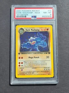 Pokemon PSA 8 1ST EDITION DARK MACHAMP 10/82 - TEAM ROCKET SET HOLO - NM/MINT - Picture 1 of 2