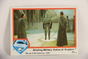 Superman The Movie 1978 Card #17 Briefing Military Police Of Krypton L006036 - Picture 1 of 2