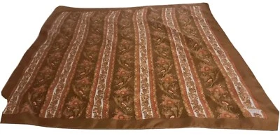 Liberty Of London Silk Square Scarve Made London England Brown 1960 Mid Centuary - Image 1 of 4