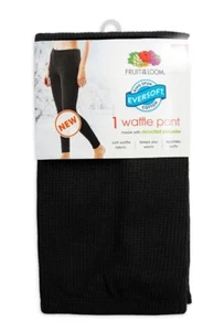 New Fruit of the Loom Waffle Pant EverSoft Women's Size Medium (8-10) Black. - Picture 1 of 7