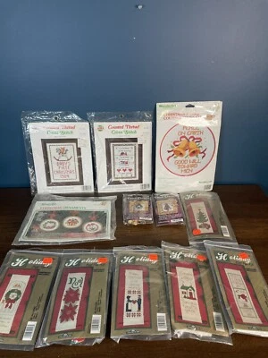 Lot of 12 Cross Stitch Pattern Books Vintage Christmas Santa - Image 1 of 4