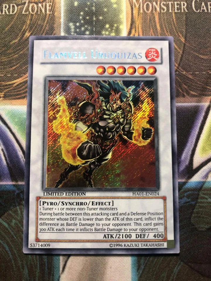 *** FLAMVELL URUQUIZAS *** LIMITED EDITION SECRET RARE HA01-EN024 (LP) YUGIOH! - Image 1 of 1
