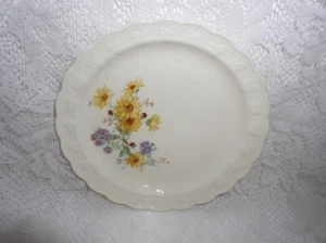 Plato de pan Taylor Smith & Taylor TST amarillo margarita flores azul vieira floral - Imagen 1 de 3