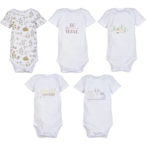 MiracleWear Cute Kid’s Bodysuit Outfits 5-Pack Baby Boy & Neutral Unisex Daywear - Picture 1 of 6