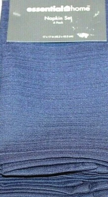 Essential Home Dark Blue Jetta 4-Pack Napkin Set  - Image 1 of 4