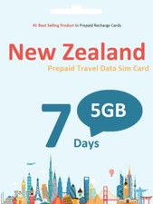 New Zealand Travel - 7 days 5GB One NZ prepaid data SIM card 4G/LTE