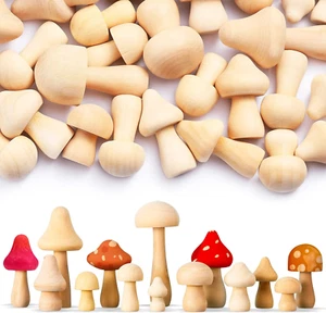 40 Stck. Unbearbeitete Holzpilze Natur Mini Holzpilze zum Basteln - Bild 1 von 7