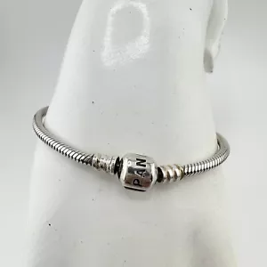 Pandora 925 Auténtico Plata Esterlina Serpiente Cadena Dije 6.25” Pulsera - Imagen 1 de 10