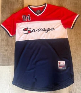Bleecker & Mercer Savage T Shirt Men Large Multi Athletic Fit V Neck Rounded Hem - Picture 1 of 9