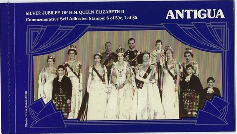 Antigua Scott 464a Queen Elizabeth II Silver Jubilee Booklet Complete Cover