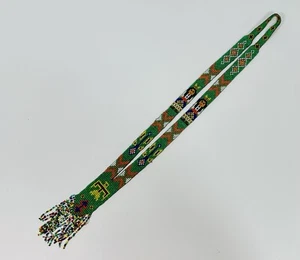 Vintage Native American Southwestern Seed Bead Necklace Thunderbird  Art Jewelry - Picture 1 of 14