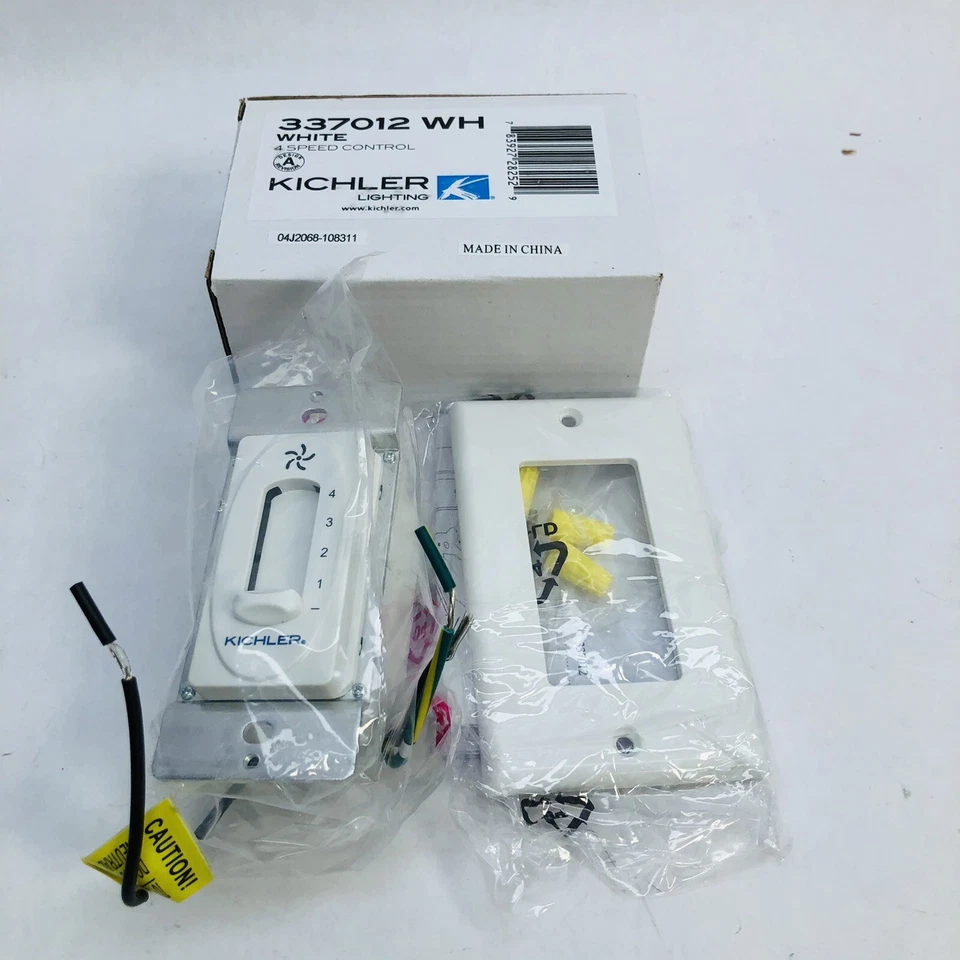 Kichler Lighting 337012WH 4 Speed Fan Slide Control in White