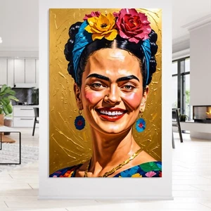 Wandbild, FRIDA KAHLO Frau, XXL Wohnzimmer, Acrylglas, Leinwand, Poster, Kunst - Bild 1 von 11