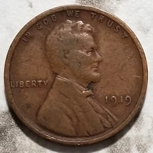 1919 P U.S. Lincoln Wheat Penny BIN330 - Picture 1 of 2