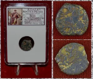 Moneda Antigua Judea PONCIO PILATO Bronce Prutah Corona y Lituus 31-32AD - Imagen 1 de 4