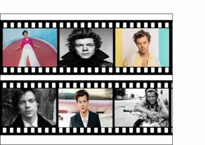 Harry Styles Film Roll A4 Icing Sheet Edible Cake Topper / Cake Border - Picture 1 of 1