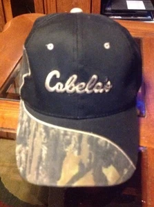 Embroidered Cabela's Black & Camo Classic Cap Hat RARE - Picture 1 of 3