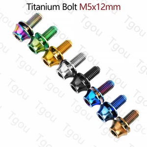 Tgou Titanium Bolt M5x12mm Hex Head Screw for MTB Bike Bicycle Water Bottle Cage - Picture 1 of 13