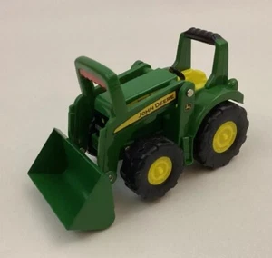 ERTL John Deere Green Front End Loader Bucket Loader Plastic Tractor 3” Tall - Picture 1 of 9