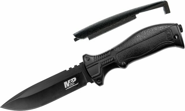 Smith & Wesson Faca fixa SS de 21,5 cm de alto carbono com lâmina de borda  falsa de 10 cm para sobrevivência tática ao ar livre e EDC : :  Esporte