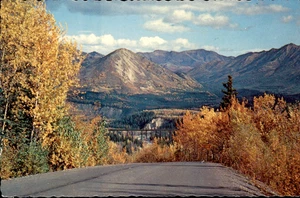 Postcard Fall at Alaska Range McKinley Park AK Alaska Joe Mountains - Picture 1 of 2