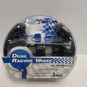 Wii Dual Racing Wheel Controller iConcepts 2-Pack Compatible Video Game Remote - Picture 1 of 7