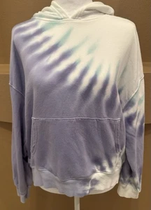 Wild Fox Tie Dye Hoodie Peri Shibori Pullover Sweatshirt Pocket Size M - Picture 1 of 8