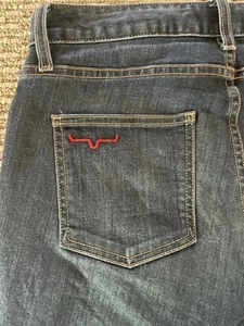 Kimes Ranch Sz 4/34 Chloe Blue Dark Wash Mid Rise Flare Cotton Jeans Women’s - Picture 1 of 5
