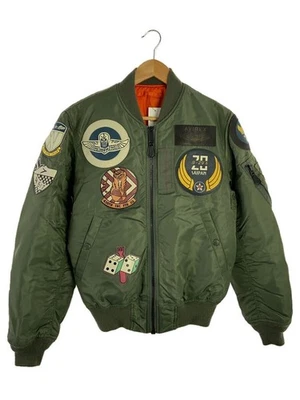 AVIREX Flight Jacket M Polyester Khaki Plain - Image 1 of 4