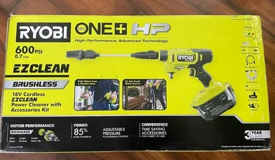 Limpiador eléctrico inalámbrico Ryobi 18 voltios sin escobillas EZClean 600 PSI Foto 1 de 4