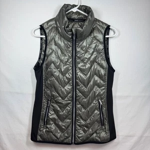 Calvin Klein Performance Women's Gray Puffer Vest Sleeveless Zip Up Sz Medium - Picture 1 of 10