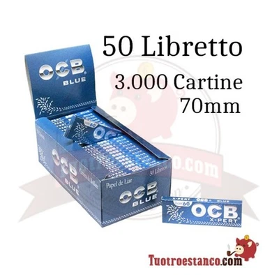 OCB Carta Blu 70 mm- 50 libretti - 3.000 Cartine - Imagen 1 de 4