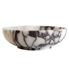 Luxury decorative marble bowl for 7.8"L x 7.8"W x 2.3"H Round-Calacatta Viola