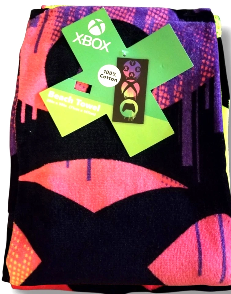 Microssoft Xbox Oficial Jugadores Playa Piscina Toalla de Baño 28" x 58" Natación Nuevo Foto 1 de 4