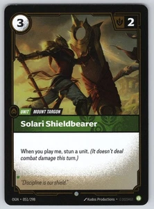 Riftbound Solari Shieldbearer Common Origins Unit Foil 051/298 NM - Picture 1 of 2