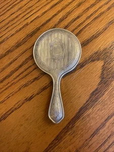 Vintage Buster Brown Shoes Salesman Advertisement SilverTone Hand Mirror 4 3/4" - Picture 1 of 5