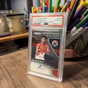 2019-20 Panini Prizm Rui Hachimura Sensational Sig RC PSA 10 GEM MT - Picture 1 of 2