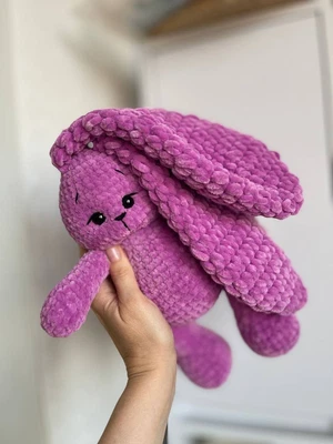 Handmade Knitted Crochet Plush Toy Amigurumi Rabbit Gift - Image 1 of 3