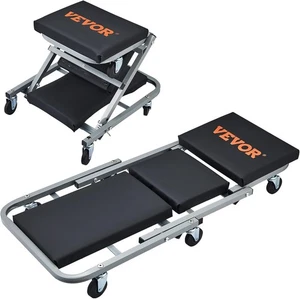 VEVOR Mechanic Creeper, Garage Gift, 36" Z Creeper Seat, 2 in 1 Black - Picture 1 of 9