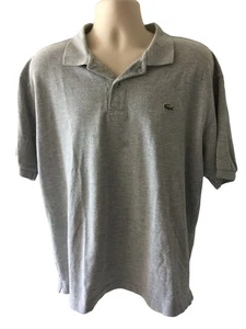 Mens Lacoste Gray Grey Classic Short Sleeve Polo Golf Shirt Top PERU Size 6 XL - Picture 1 of 7