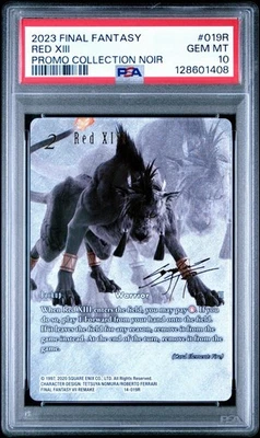 PSA 10 FINAL FANTASY TCG PROMO COLLECTION NOIR Full Art 019R FOIL RED XIII Gem - Image 1 of 4