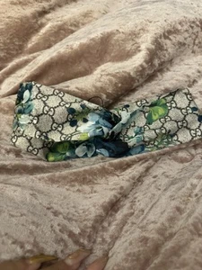 Gucci GG Bloom Headband Turban Silk 100% Pink Floral Turban Pre Owned - Picture 1 of 6
