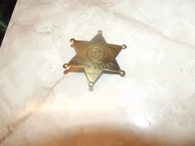Insignia de latón de seis puntos de la patrulla junior adjunto del sheriff Richard J. Elrod #44303 Foto 1 de 3
