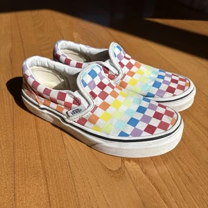 Vans Checkerboard Schuhe Sneaker Rainbow Bunt Klassisch Slipper Jungen Yth Gr. 2 - Bild 1 von 12