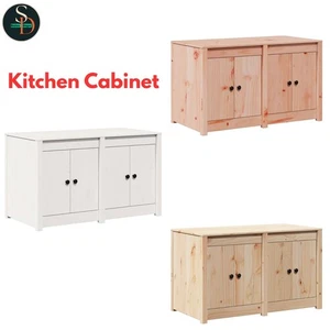 Mueble de cocina con estante con almacenamiento de madera maciza de pino vidaXL - Imagen 1 de 22